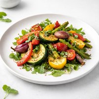 Grilled Vegetable Salad with Cilantro Dressing