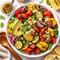 Grilled Vegetable Salad with Oregano Dressing