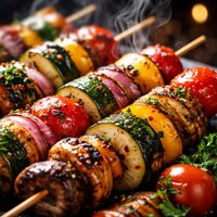 Grilled Veggie Shish Kabobs