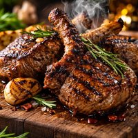 Grilled Wild Boar Chops