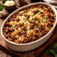 Ground Beef and Onion Gratin