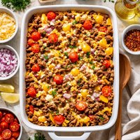 Ground Beef and Pasta Casserole with a Twist