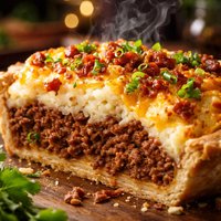 Ground Beef and Twice Baked Potato Pie
