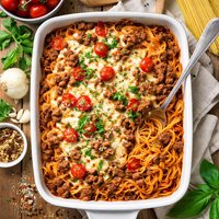 Ground Beef Spaghetti Casserole