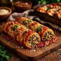 Ground Chicken and Spinach Cannelloni