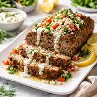 Ground Lamb Loaf Tzatziki Sauce