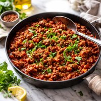 Ground Meat with Tomato Sauce