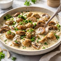 Gryby W Smetanye Mushrooms with Sour Cream
