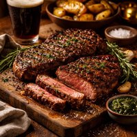 Guinness Marinated Rib Eye Steaks