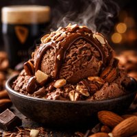 Guinness Milk Chocolate Ice Cream with Almonds