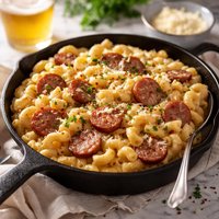 Half Time Sausage Mac and Cheese