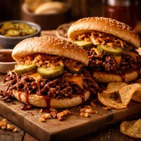 Half Time Shredded Beef Sandwiches