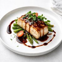 Halibut with Balsamic Glaze