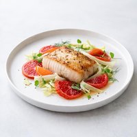 Halibut with Blood Orange and Fennel