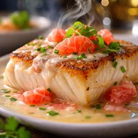 Halibut with Grapefruit Beurre Blanc