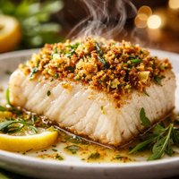 Halibut with Tarragon Lemon Breadcrumbs