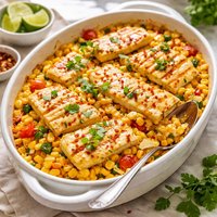 Halloumi and Corn Casserole