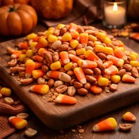 Halloween Party Treat Candy Corn and Peanut Mix