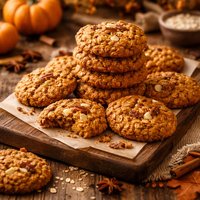 Halloween Pumpkin Oatmeal Cookies