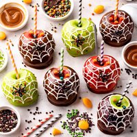 Halloween Spiderweb Apples