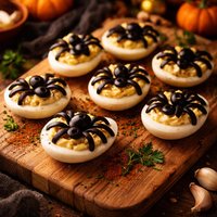 Halloween Spooky Spider Deviled Eggs