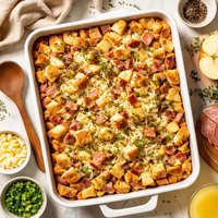 Ham and Apple Brunch Strata