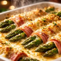 Ham and Asparagus Au Gratin