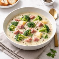 Ham and Broccoli Soup with Potato