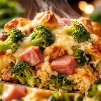Ham and Broccoli Strata