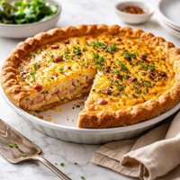 Ham and Cheddar Quiche