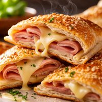 Ham and Cheese Foldover Sandwiches