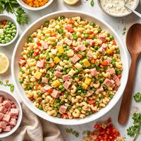 Ham and Cheese Macaroni Salad