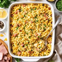 Ham and Cheese Noodle Casserole