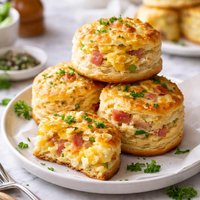 Ham and Eggs Frittata Biscuits