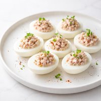 Ham and Horseradish Stuffed Eggs