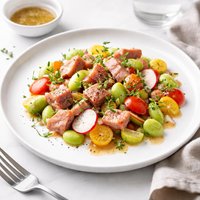 Ham and Lima Bean Salad with Maple Thyme Dressing