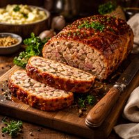 Ham and Mushroom Meat Loaf