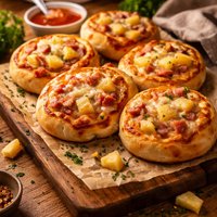 Ham and Pineapple Pizza Buns