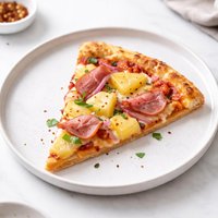 Ham and Pineapple Pizza Slice