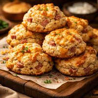 Ham and Sharp Cheddar Biscuits