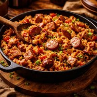 Ham and Smoked Sausage Jambalaya
