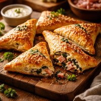 Ham and Spinach Triangles