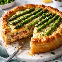 Ham and Swiss Asparagus Pie