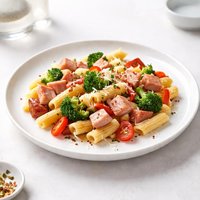 Ham and Vegetables with Mostaccioli