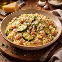 Ham and Zucchini Risotto