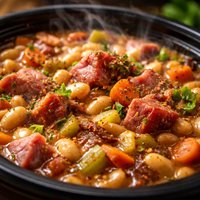Ham Bean Crock Pot Throw