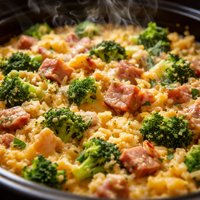 Ham Broccoli Crock Pot Casserole