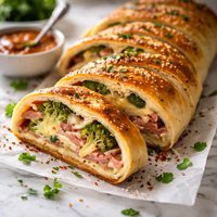 Ham Broccoli Stromboli