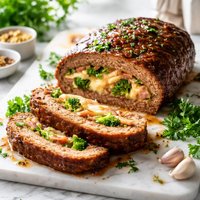 Ham Cheese and Broccoli Stuffed Meatloaf