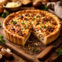 Ham Cheese and Mushroom Quiche